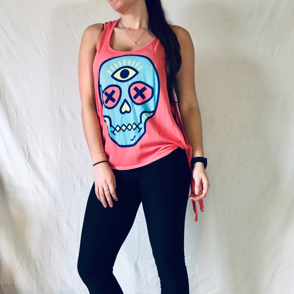 💀 Skull Muscle Tank Top Urban Outfitters EDC EDM